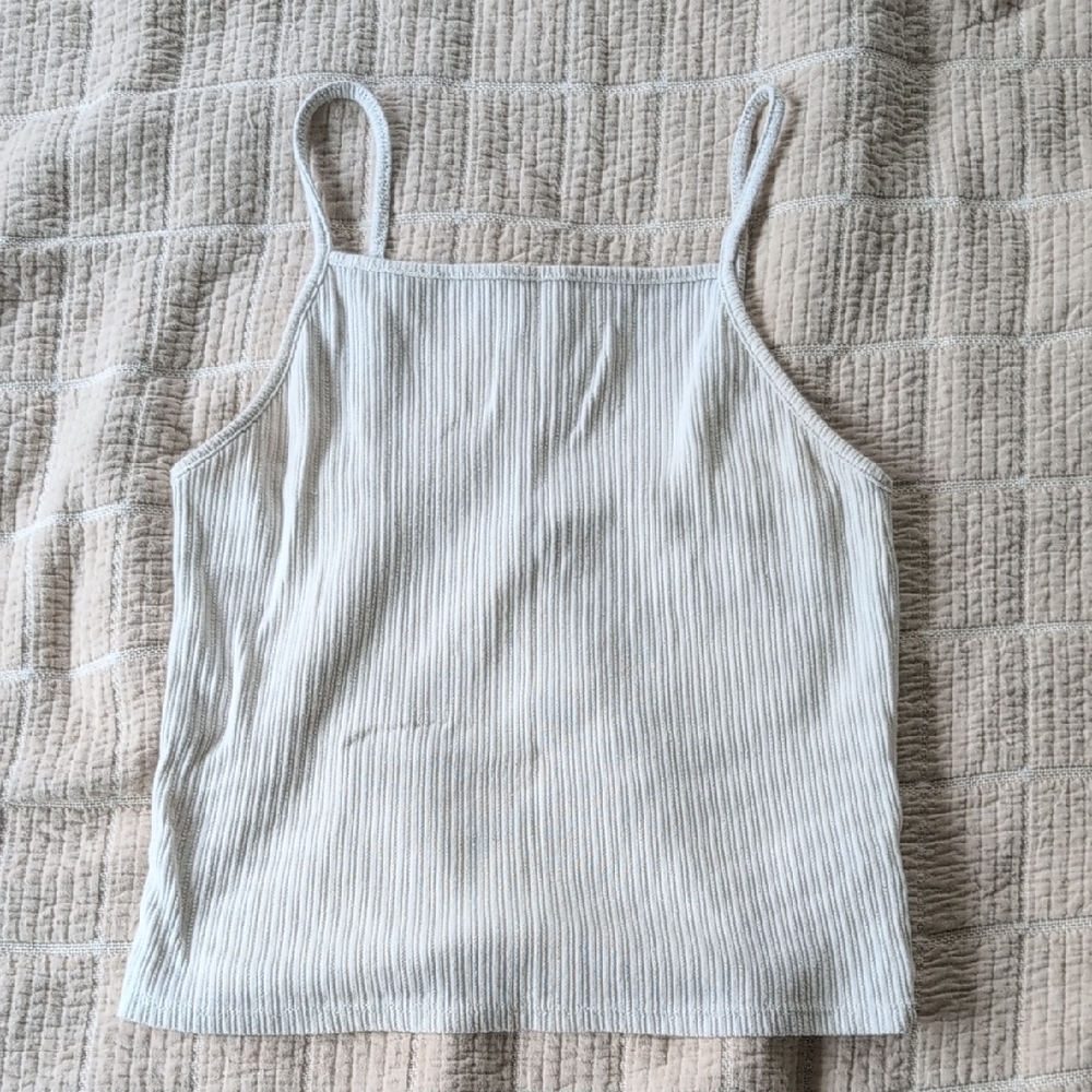 American Eagle Outfitters Light Gray Ribbed Camisole